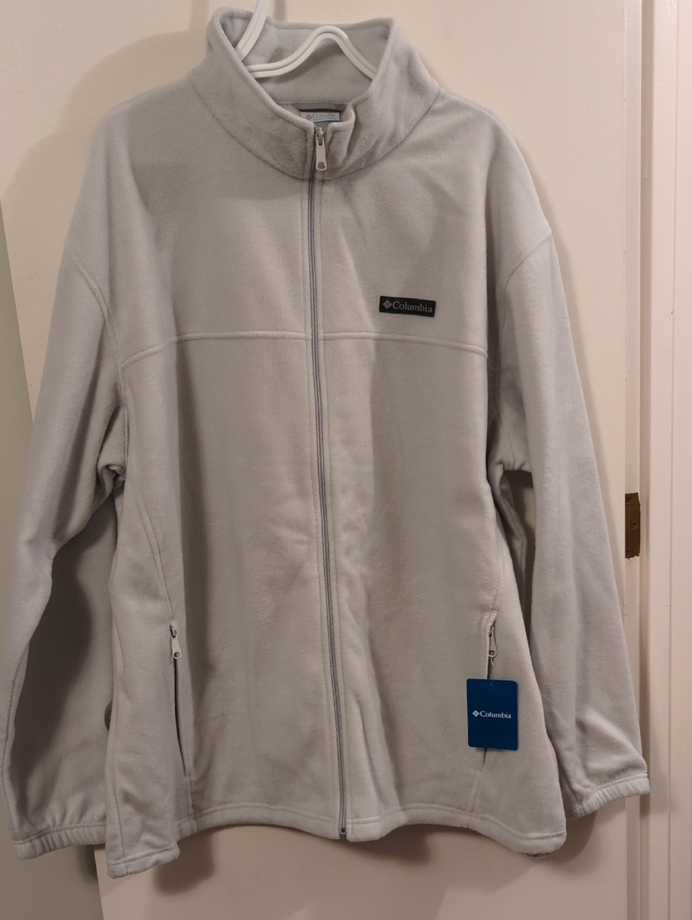 Columbia Light Gray Full-Zip Fleece Jacket
